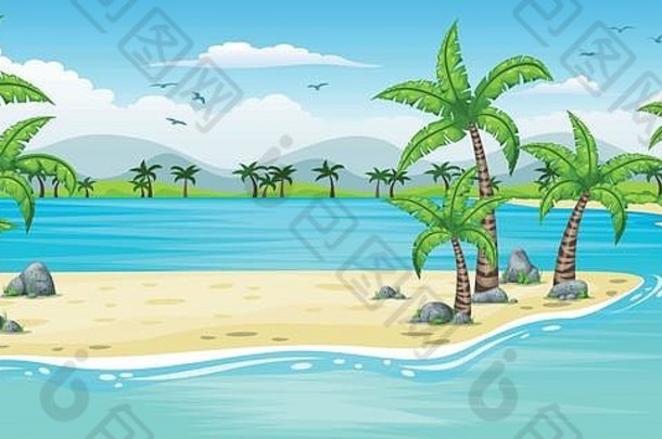 热带海岸景观插图