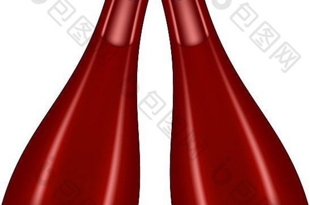 鳍状肢红色的设计