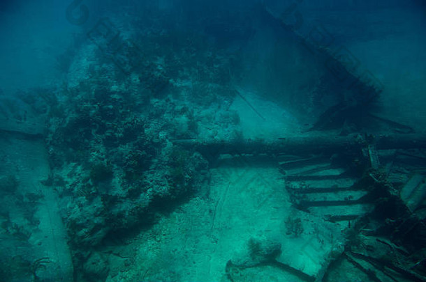 大开曼岛加勒比海海底有沉船的暗礁