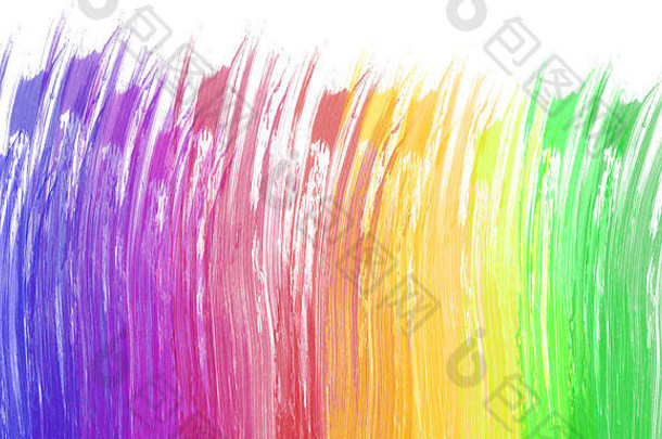 彩色彩虹背景。刷油漆。