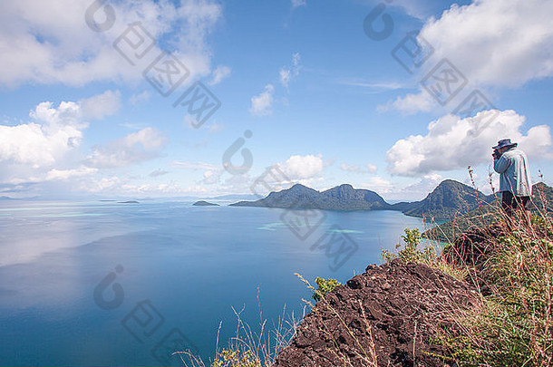 当地的摄影师采取图片风景优美的全景前视图做sakaran海洋公园