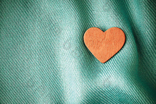 情人节一天背景红色的装饰心摘要蓝色的绿色波浪折叠布纺织优雅的材料