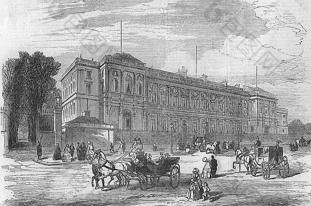 1856年，法国外交部长在巴黎酒店举行会议。图文并茂的伦敦新闻