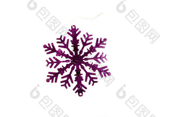 圣诞树装饰紫罗兰星
