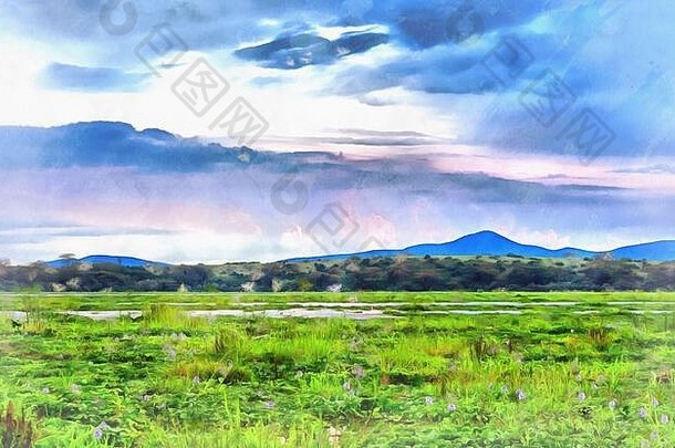 肯尼亚纳库鲁县奈瓦沙湖