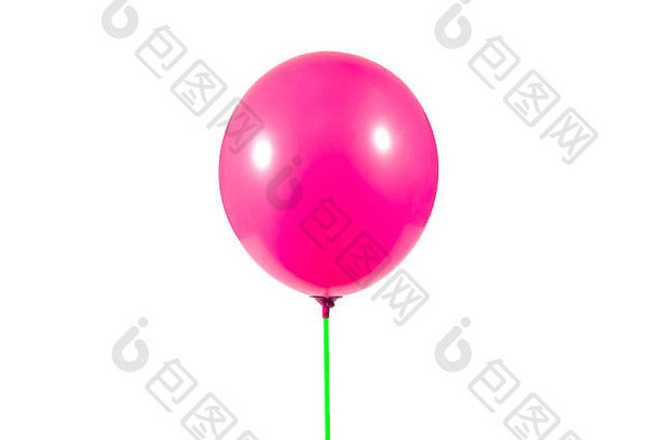 粉红色的颜色气球孤立的白色背景装饰仪式重要的事件