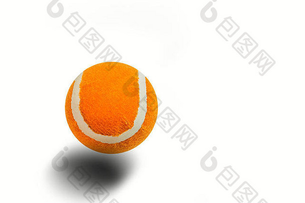 白色背景上的橙球。