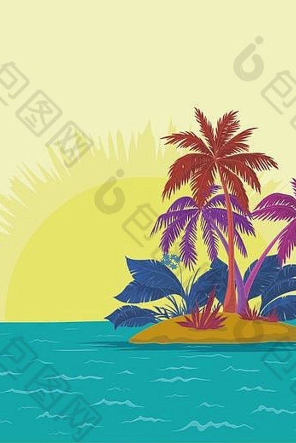 岛棕榈太阳
