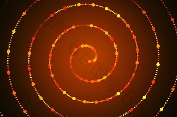 螺旋金颗粒和条纹，现代创意设计，3d渲染计算机生成的背景