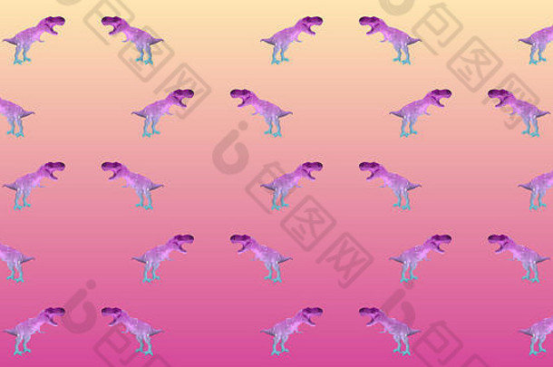 动画模式波颜色雷克斯恐龙
