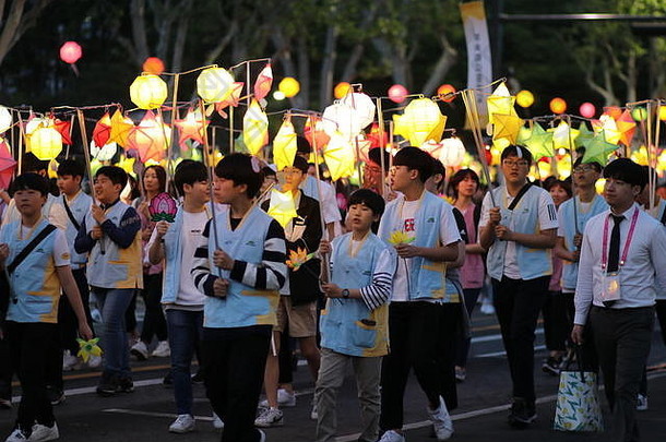 灯笼节日首尔韩国