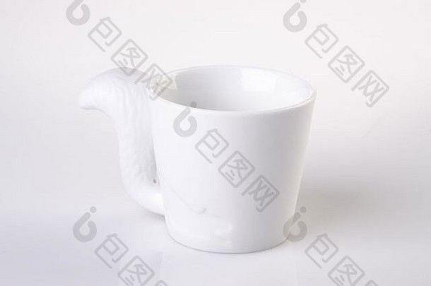 杯白色陶瓷杯子背景