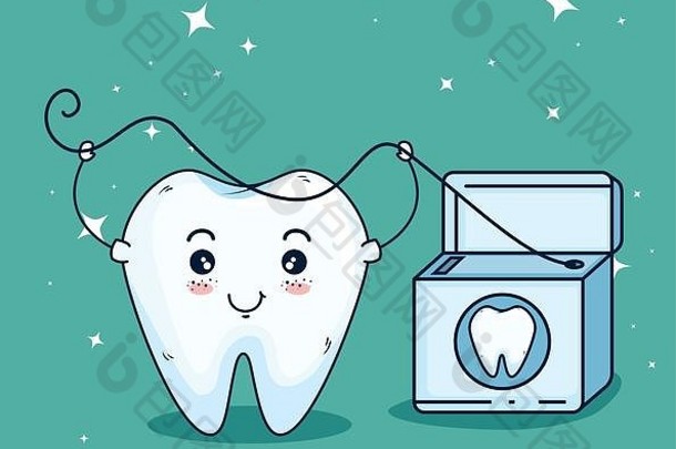 使用牙线工具进行牙齿护理