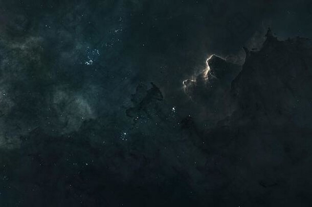 星云，星团。<strong>深邃的</strong>宇宙景观。科幻小说