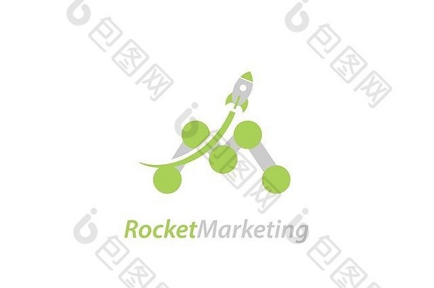 火箭市场营销设计标志插图