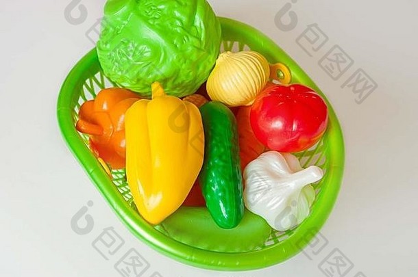塑料游戏假的多种多样的蔬菜水果孩子们食物教育玩具