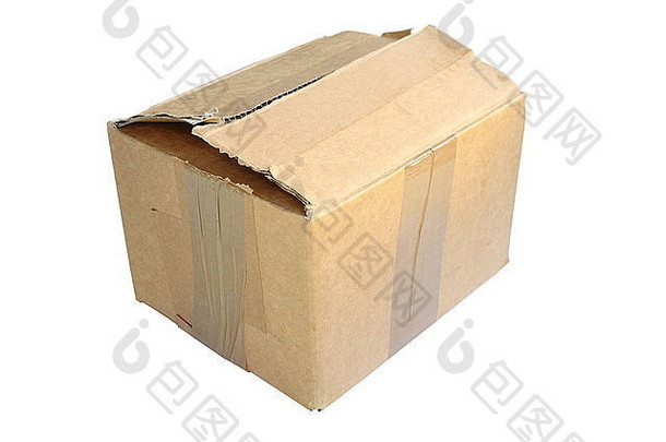 纸箱盒子孤立的白色背景