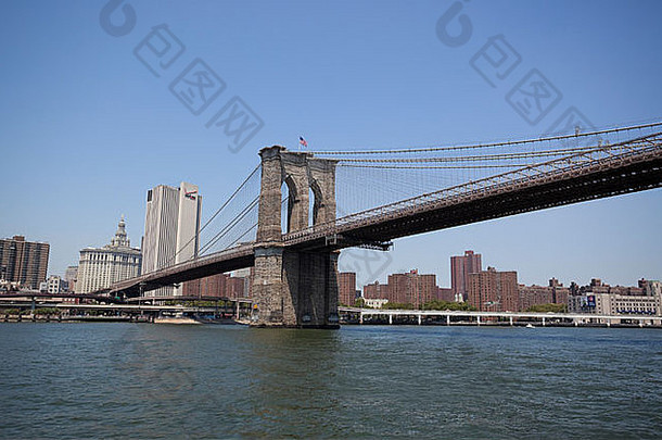 布鲁克林，美国纽约市哈德逊河大桥