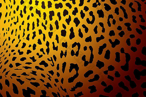 豹皮背景，黑色斑点抽象主题