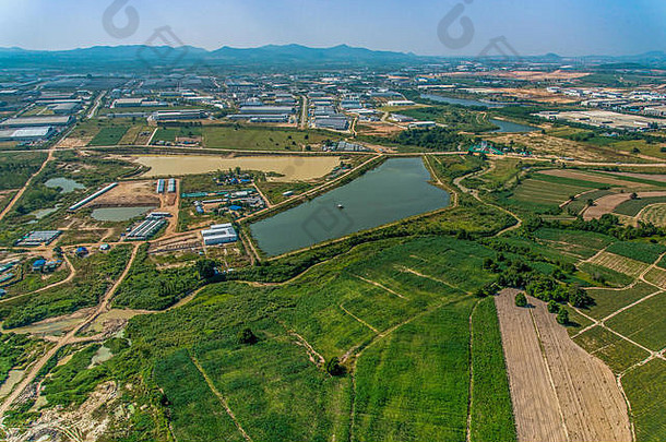 农业工业房地产发展空中照片