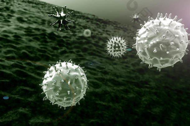 巨噬细胞杀死人体内的病毒、医学视频背景、人体内的病毒