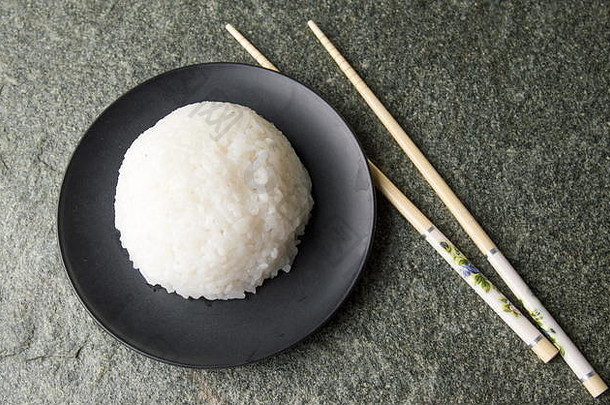 球大米黑色的板筷子