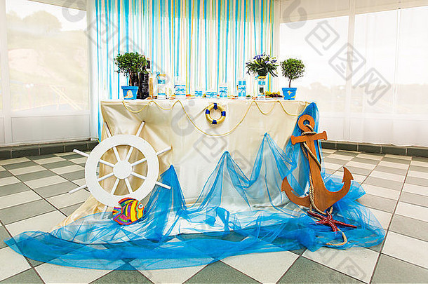 婚礼装饰热带海海洋风格