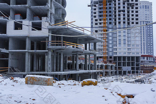 建设高现代住宅建筑单片钢筋混凝土