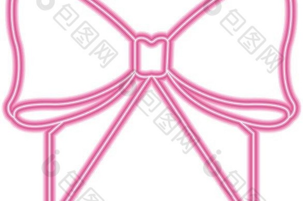 粉红色的弓丝带装饰设计