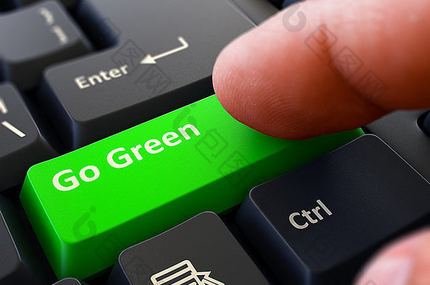 绿色-点击键盘<strong>按钮</strong>。