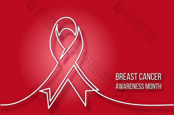 乳腺癌慈善徽章丝带标志设计
