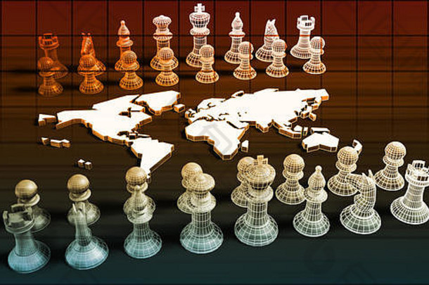 <strong>战略管理</strong>业务战争国际象棋概念