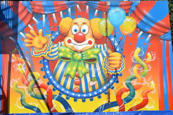 奥克兰皇家复活节秀小丑带气球的形象