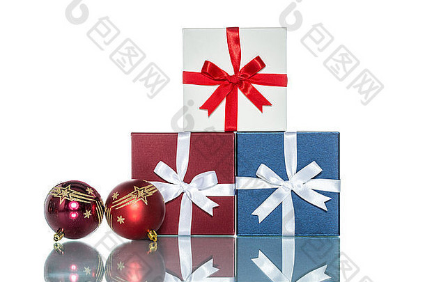豪华彩色圣诞装饰礼品盒，出售