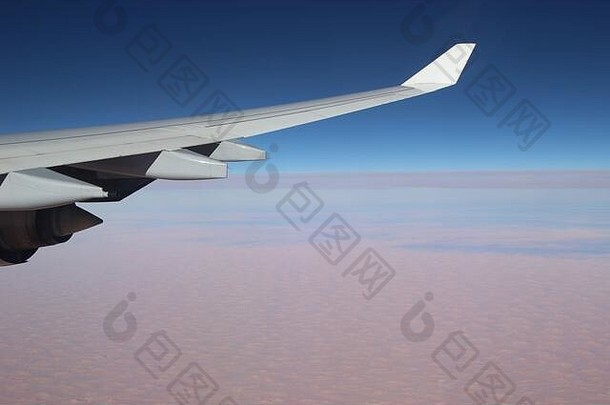 飞行撒哈拉沙漠沙漠翼飞机沙漠景观非洲