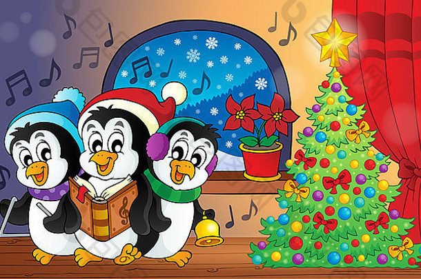 圣诞企鹅主题图片3-图片插图。