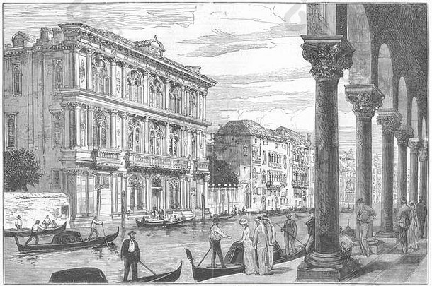 威尼斯温德拉明宫殿，威尼斯，理查德瓦格纳死于1883年。图形