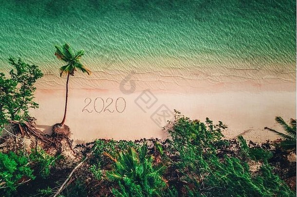 空中视图热带海滩多米尼加共和国
