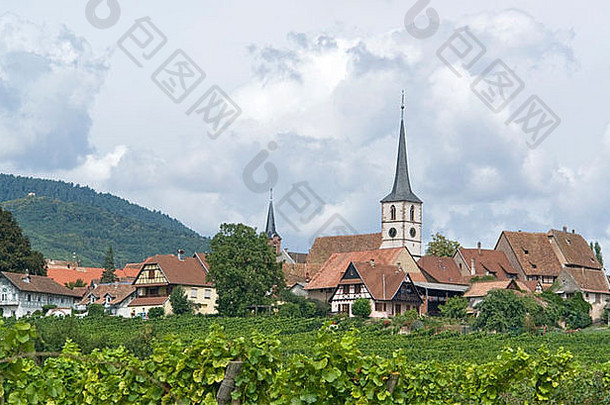 细节mittelbergheim村地区法国命名阿尔萨斯