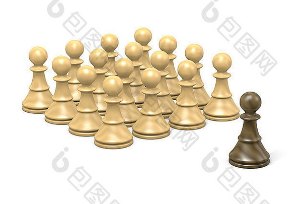 单面黑木棋子与白色背景上的白色棋子对弈