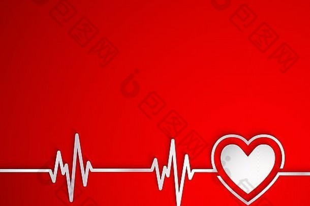 心脏跳动的心脏形状。有用的医学背景