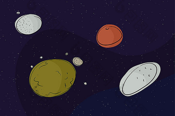 矮行星厄里斯、冥王星、马克梅克、哈梅亚及其卫星