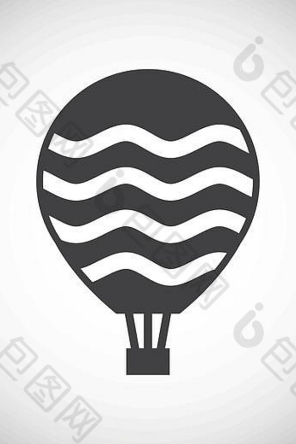 热空气气球图标背景图形网络设计简单的插图互联网概念象征网站按钮移动应用程序