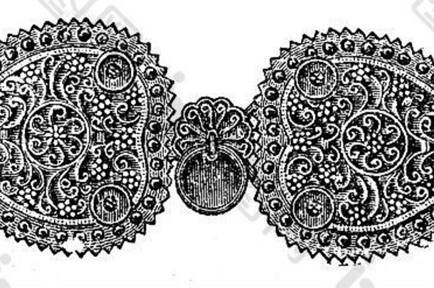 古董瑞典胸针珠宝搪瓷技术
