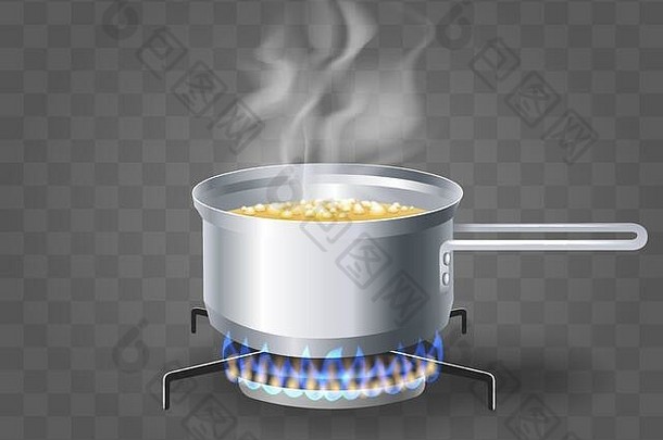 烹饪沸腾汤水