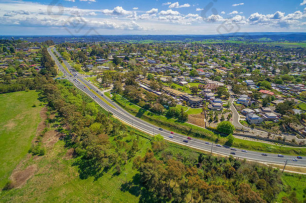 maroondah高速公路郊区区域墨尔本澳大利亚空中视图