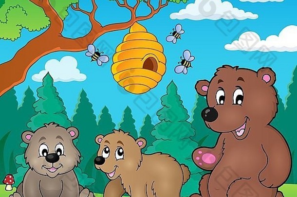 自然熊<strong>主题图片</strong>3-图片插图。