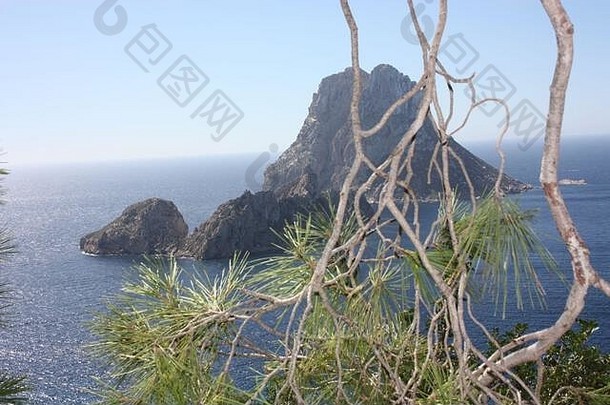神奇的岛vedra小胰岛韦德拉内尔前面海岸爱定d’hort旅游岛伊比沙岛