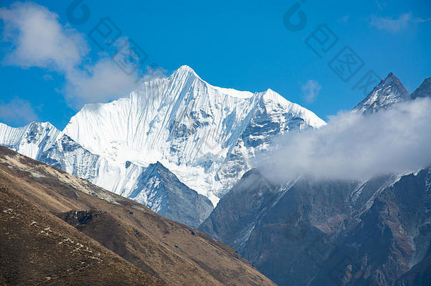 尼泊尔朗<strong>唐山</strong>的宁静景色。