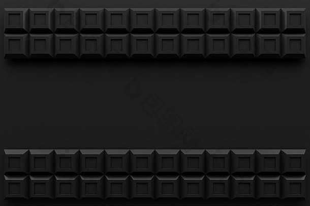 黑色方盒现代科技黑色抽象3d背景